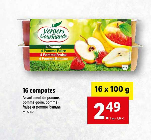 16 Compotes Vergers Gourmands