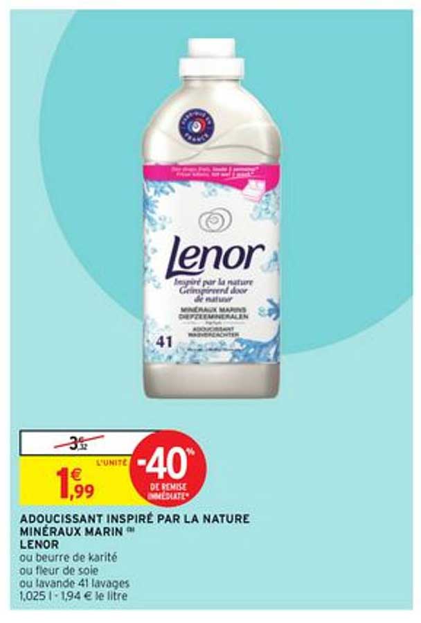 adoucissant inspiré par la nature minéraux marin lenor