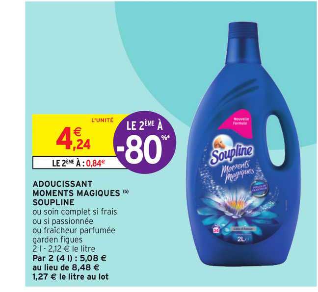 adoucissant moments magiques soupline le 2ème à -80%