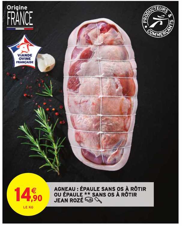 agneau épaule sans os à rôtir ou épaule sans os à rôtir jean rozé