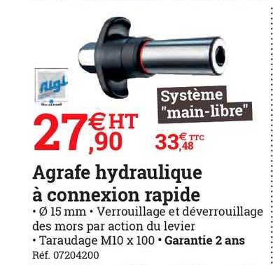 Agrafe Hydraulique à Connexion Rapide