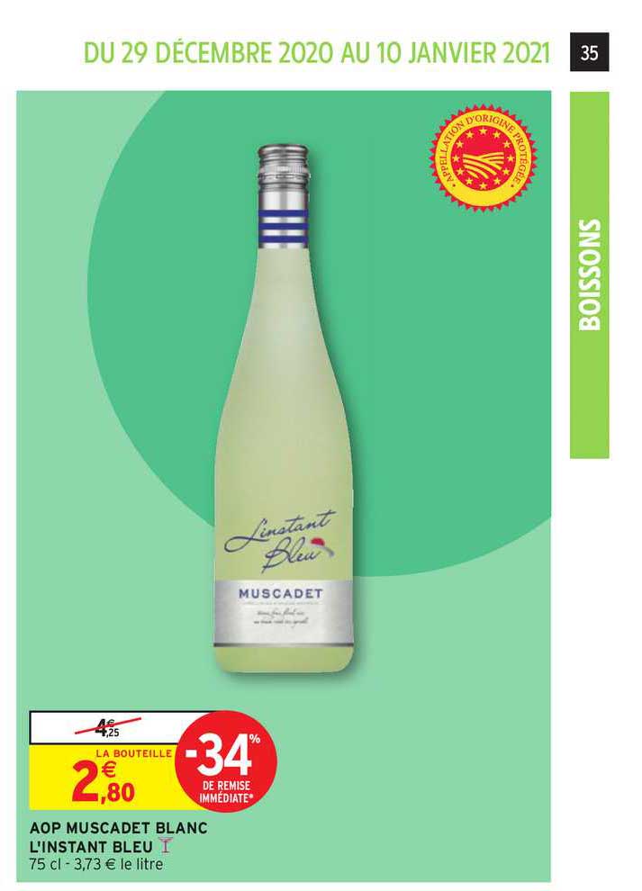 Aop Muscadet Blanc L'instant Bleu -34% De Remise Immédiate