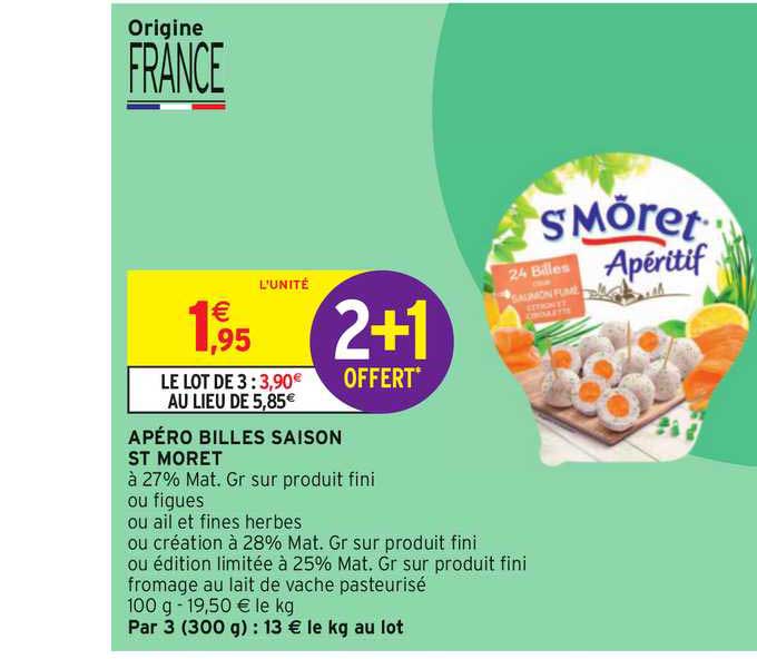 apéro billes saison st moret 2+1 offert