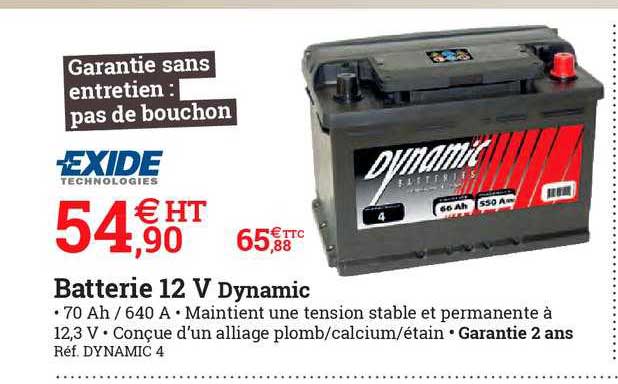 batterie 12 v dynamic exide technologie
