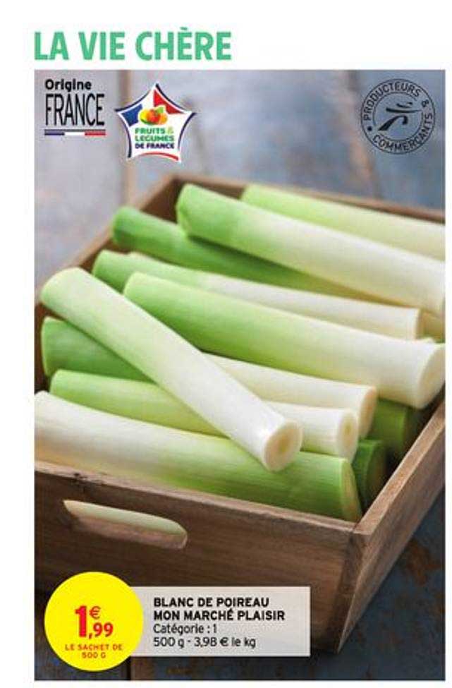 blanc de poireau mon marché plaisir