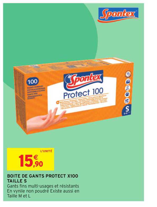 boite de gants protect x100 taille s