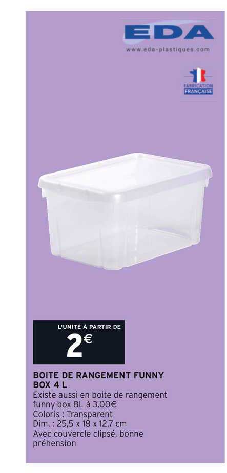boite de rangement funny box 4 l eda