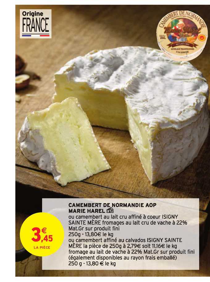 camembert de normandie aop marie harel