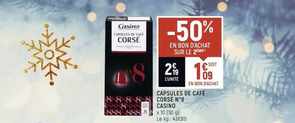 capsules de café corsé n°8 casino