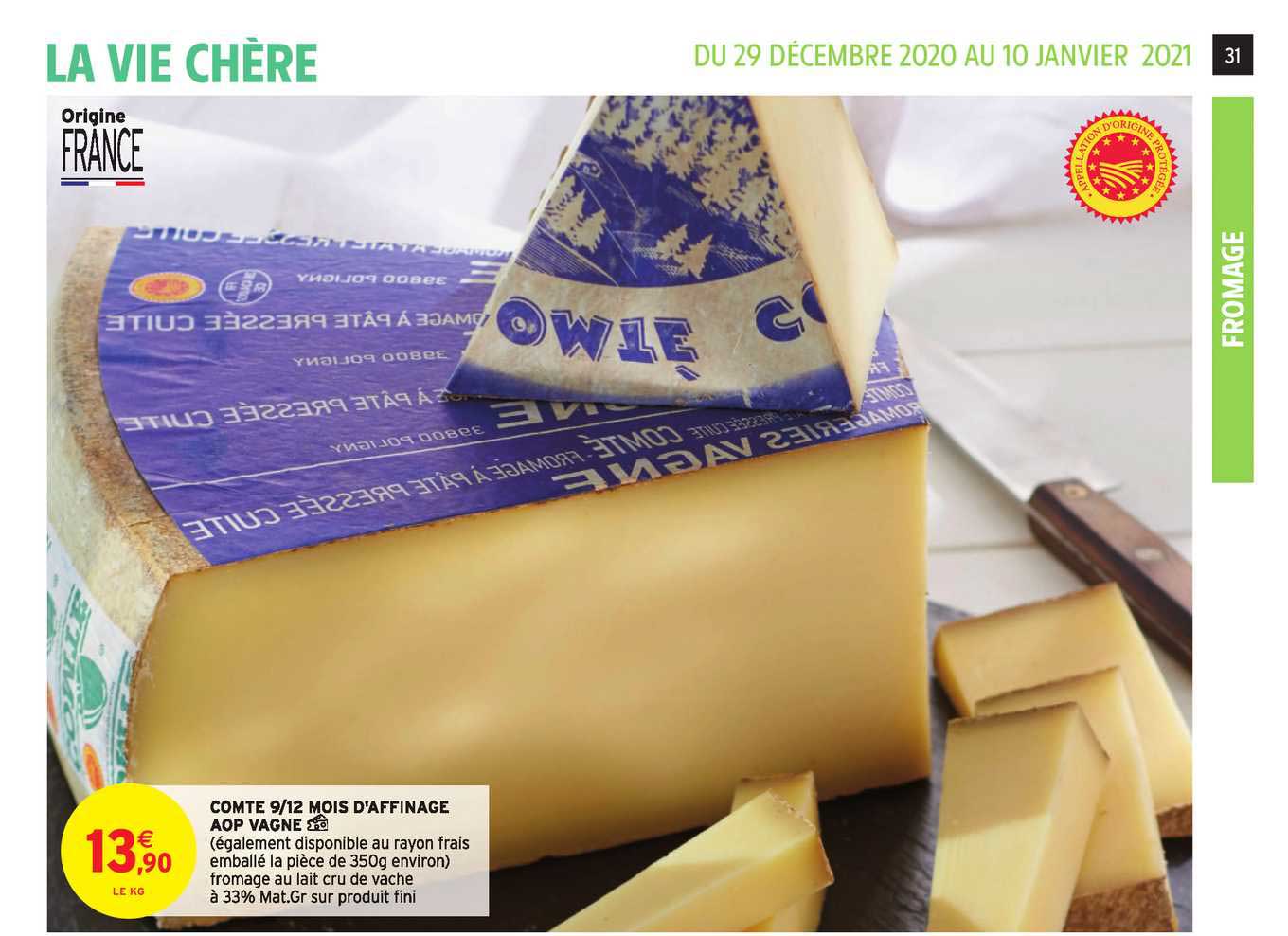 compté 9 12 mois d'affinage aop vagne