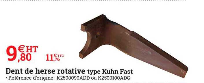 Dent De Herse Rotative Type Kuhn Fast
