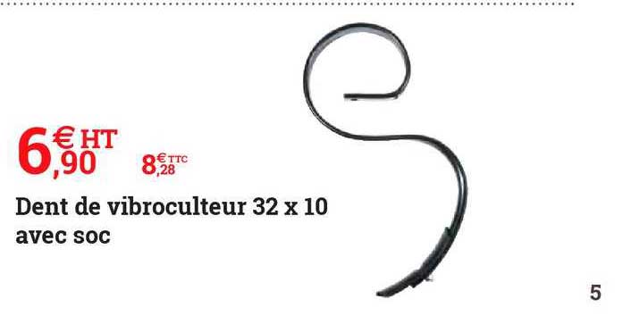 dent de vibroculteur 32x10 avec soc