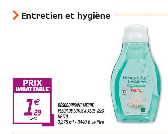 Désodorisant Mèche Fleur De Lotus & Aloe Vera Netto