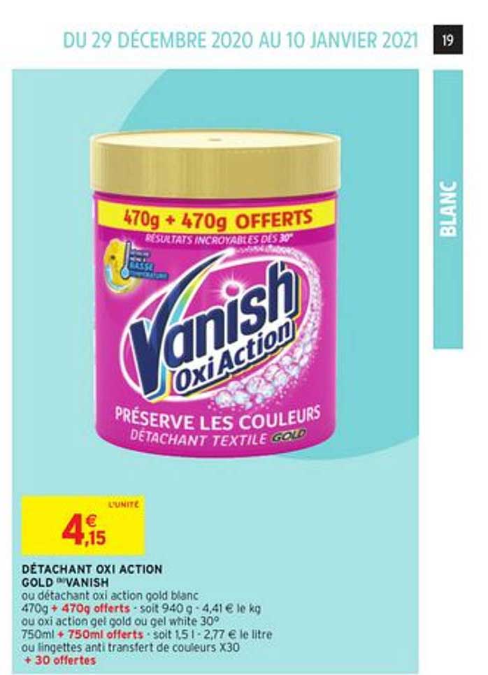 détachant oxi action gold vanish