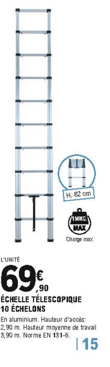 échelle Télescopique 10 échelons