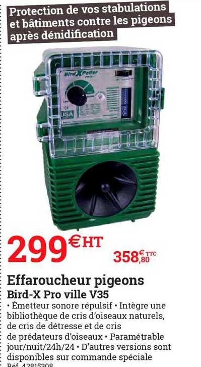 effaroucher pigeons bird x pro ville v35