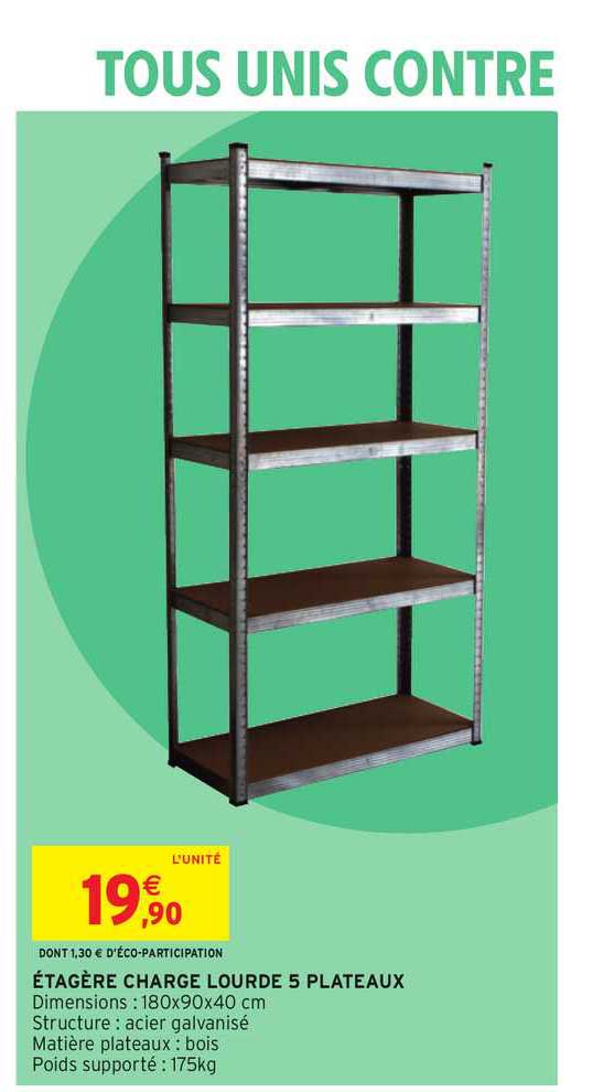 étagère Charge Lourde 5 Plateaux