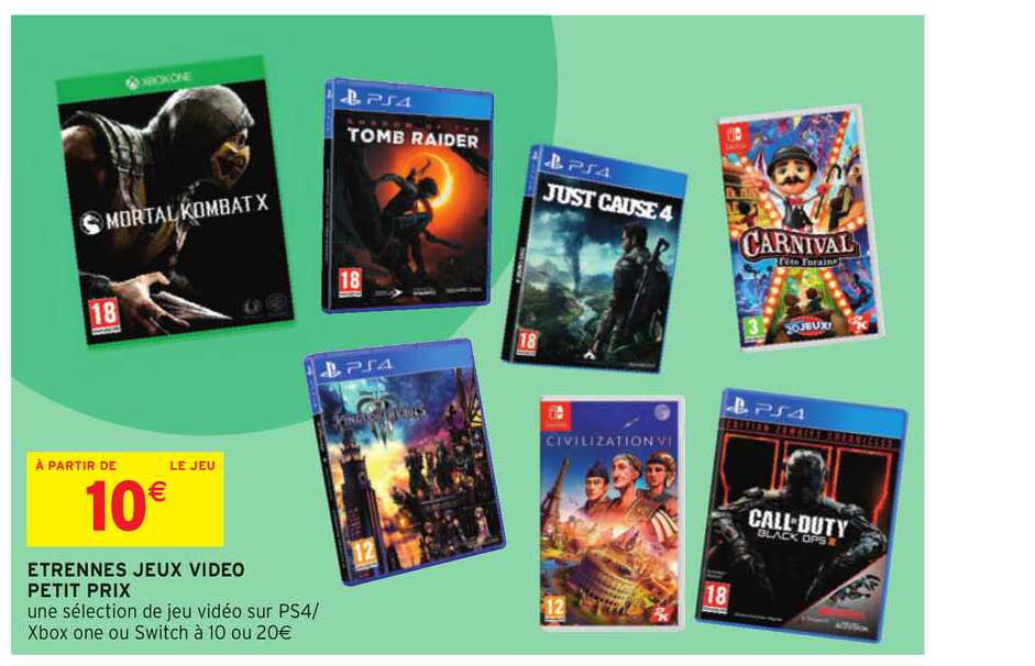 étrennes jeux vidéo petit prix