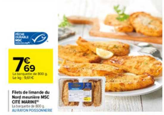 Filets De Limande Du Nord Meunière Msc Cité Marine
