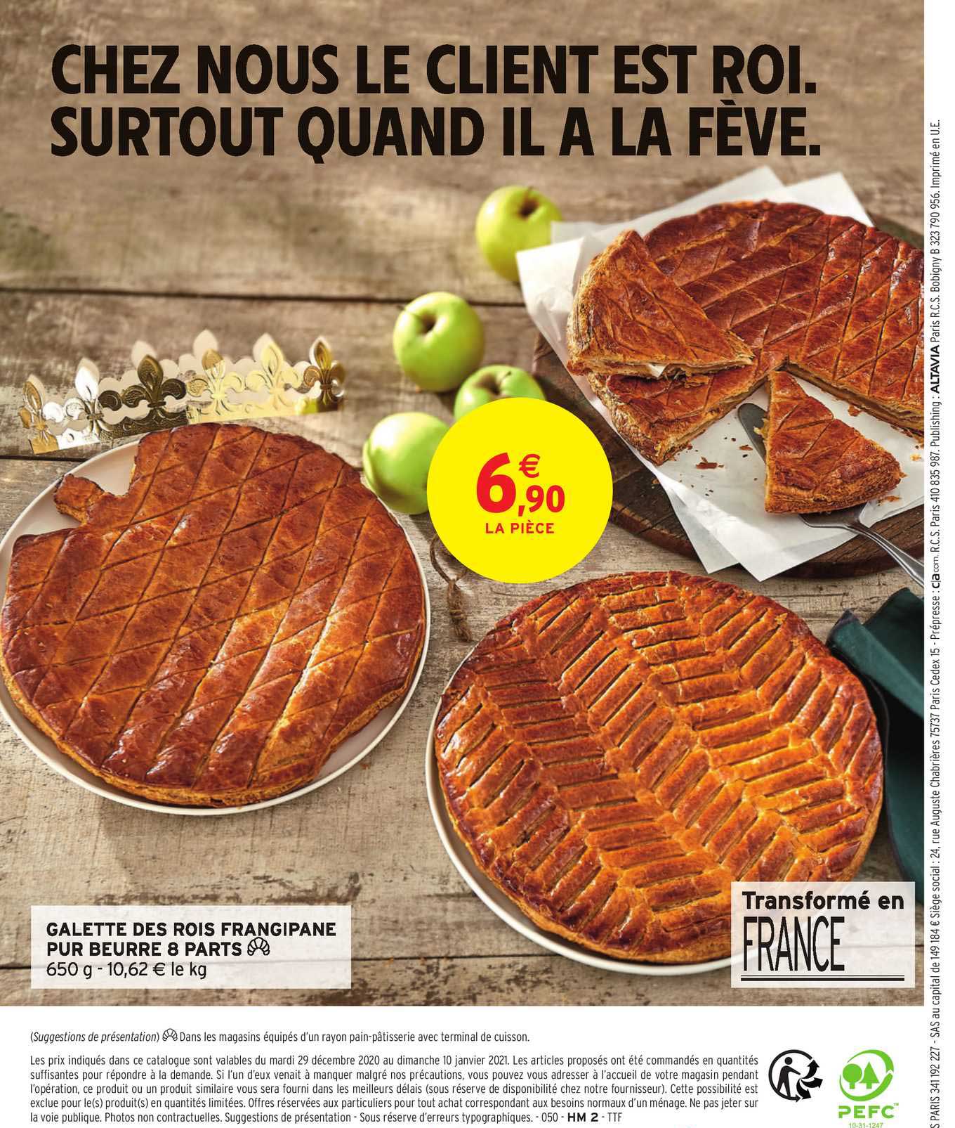 galette des rois frangipane pur beurre 8 parts