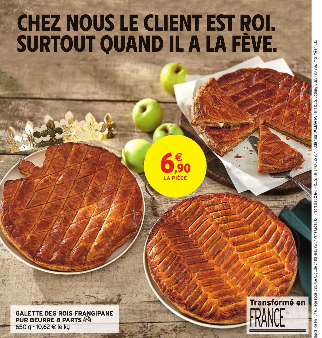 galette des rois frangipane pur beurre 8 parts