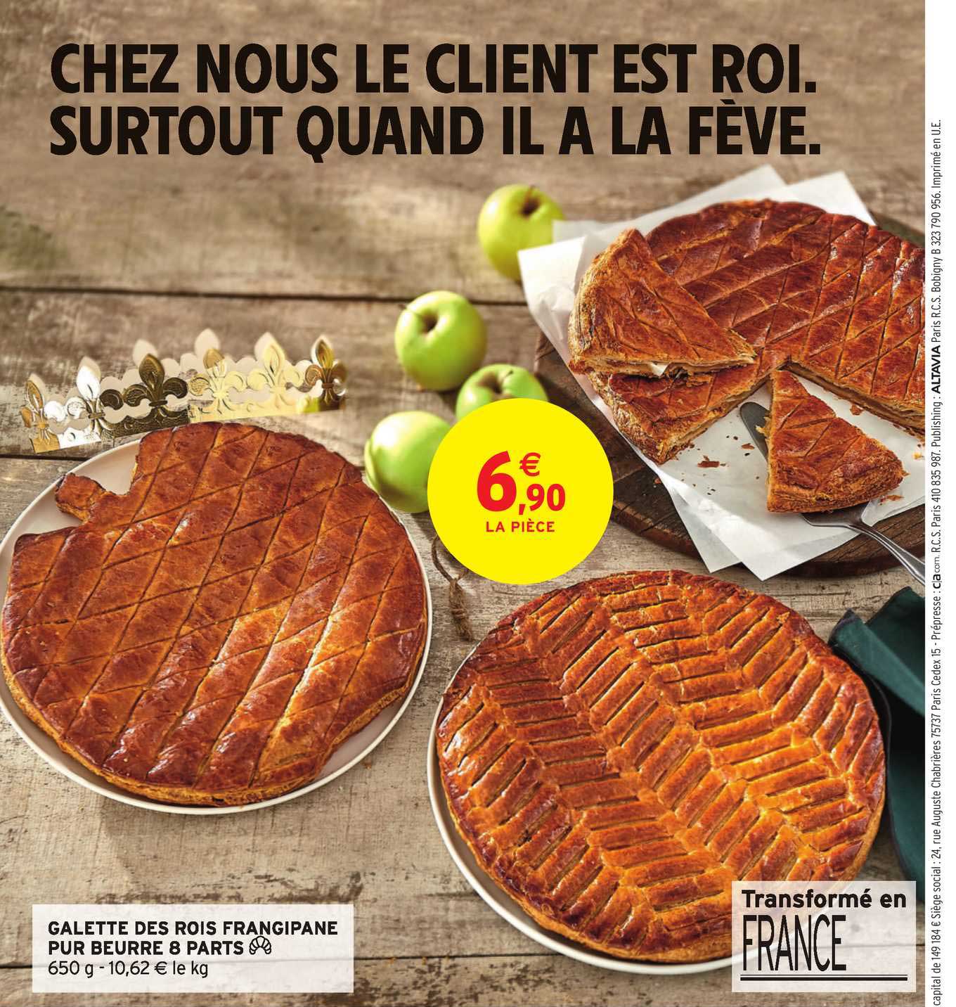 galette des rois frangipane pur beurre 8 parts