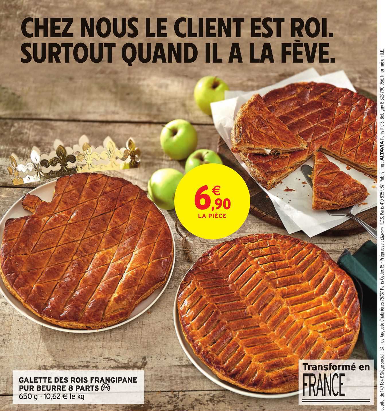 galette des rois frangipane pur beurre 8 parts