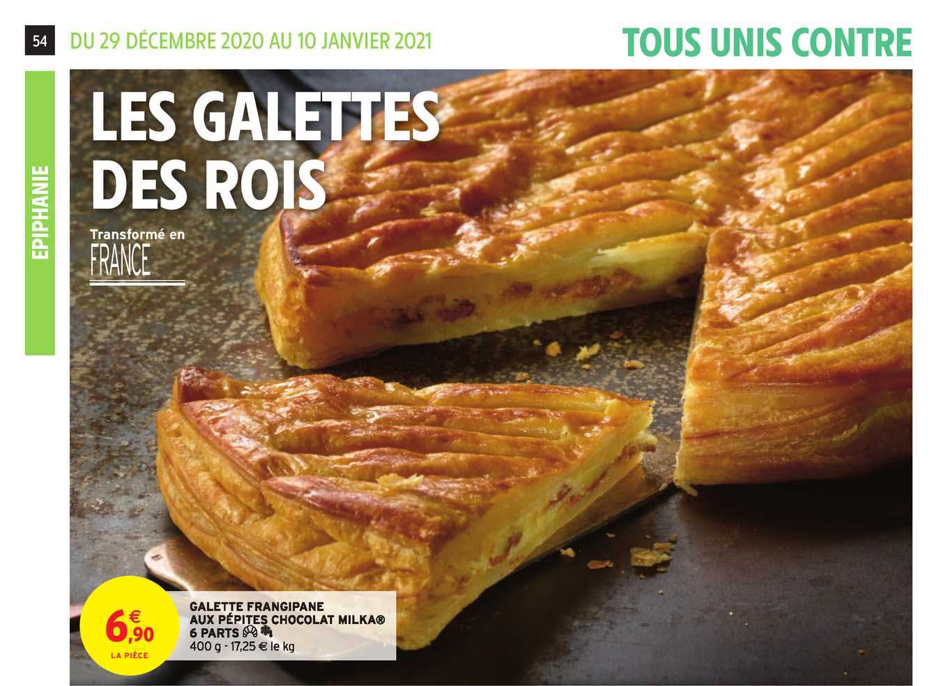 galette frangipane aux pépites chocolat milka 6 parts