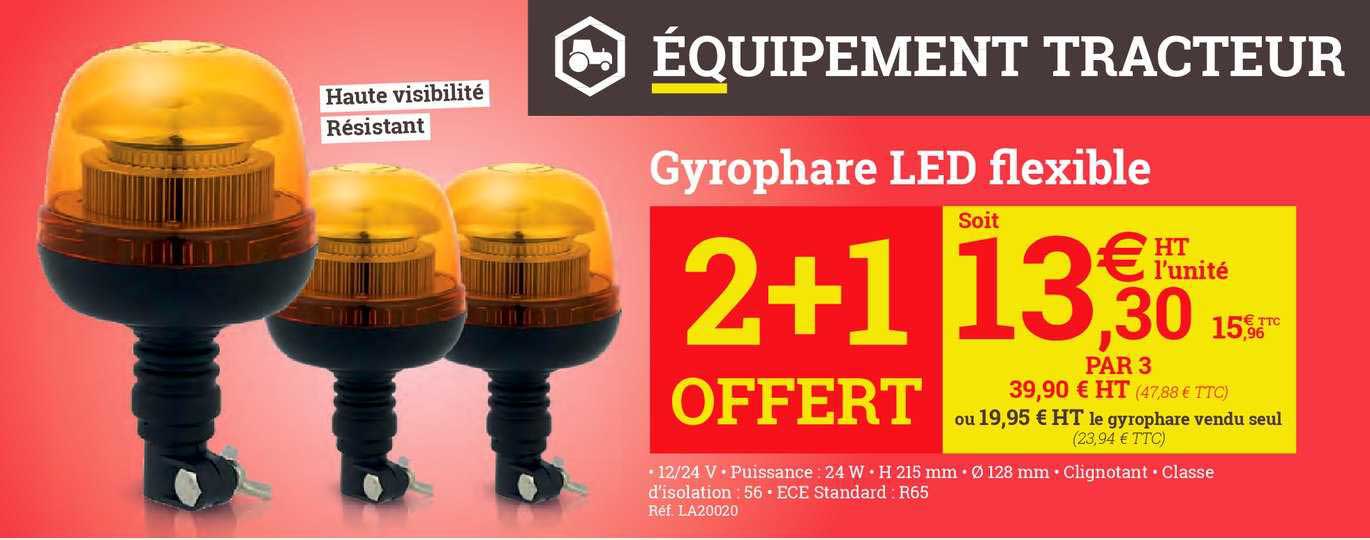 Gyrophare Led Flexible 2+1 Offert