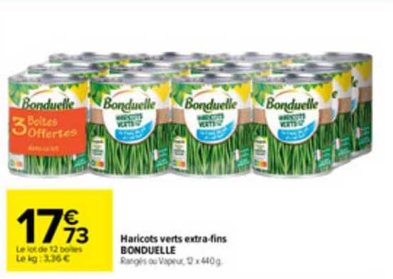haricots verts extra-fins bonduelle