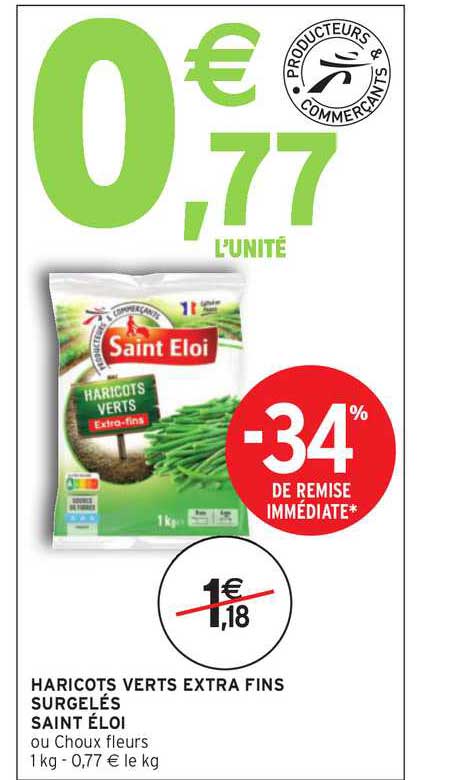 haricots verts extra fins surgelés saint éloi -34% de remise immédiate