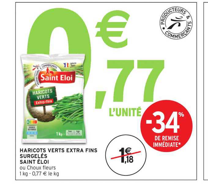 haricots verts extra fins surgelés saint éloi -34% de remise immédiate