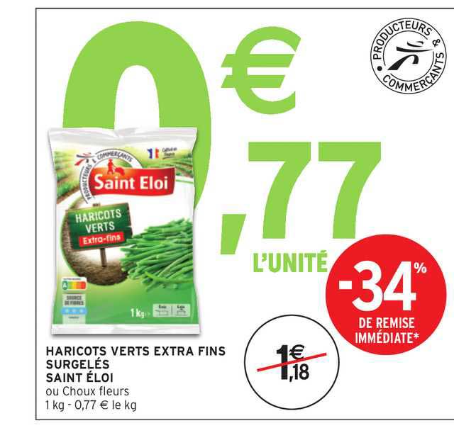 haricots verts extra fins surgelés saint éloi -34% de remise immédiate