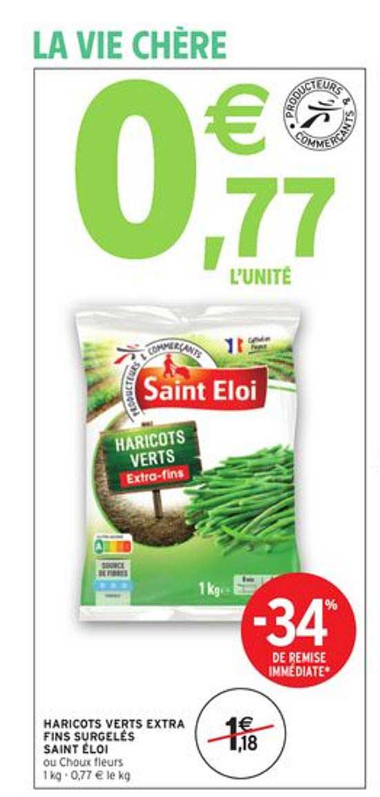 haricots verts extra fins surgelés saint éloi -34% de remise immédiate