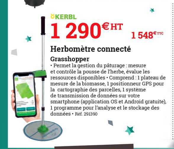herbomètre connecté grasshopper kerbl