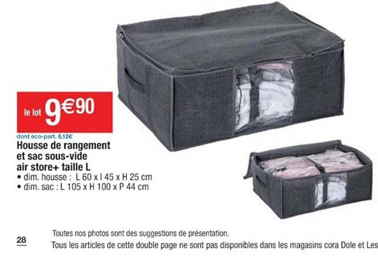 housse de rangement et sac sous-vide air store+ taille l