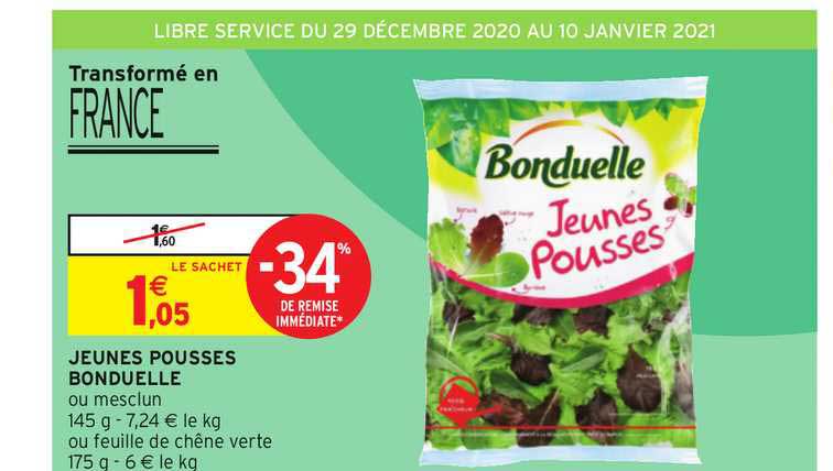 Jeunes Pousses Bonduelle -34% De Remise Immédiate
