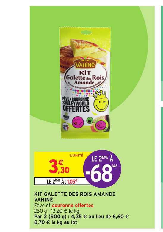 kit galette des rois amande vahiné le 2ème à -68%