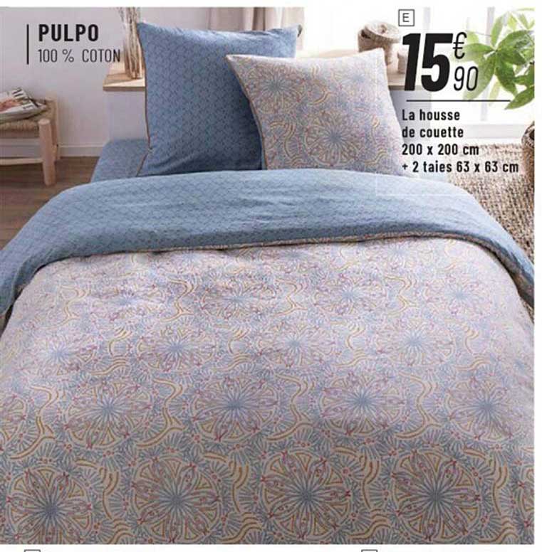 La Housse De Couette 200 X 200 Cm + 2 Taies 63 X 63 Cm Pulpo