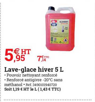 lave glace hiver 5 l