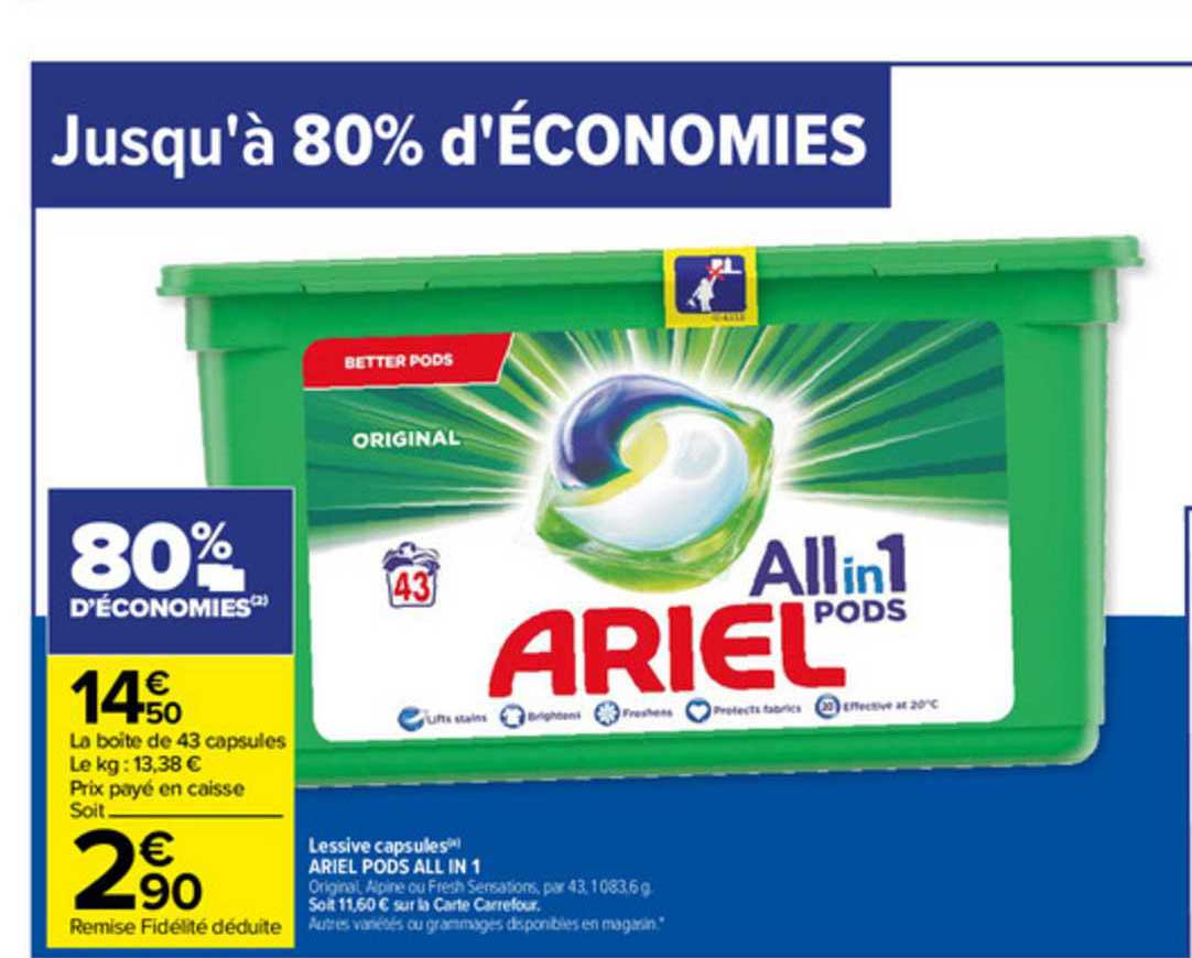 lessive capsules ariel pods all in 1