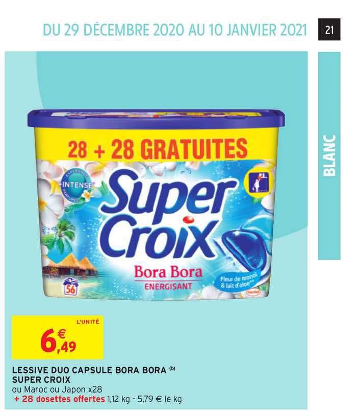 Lessive Duo Capsule Bora Bora Super Croix