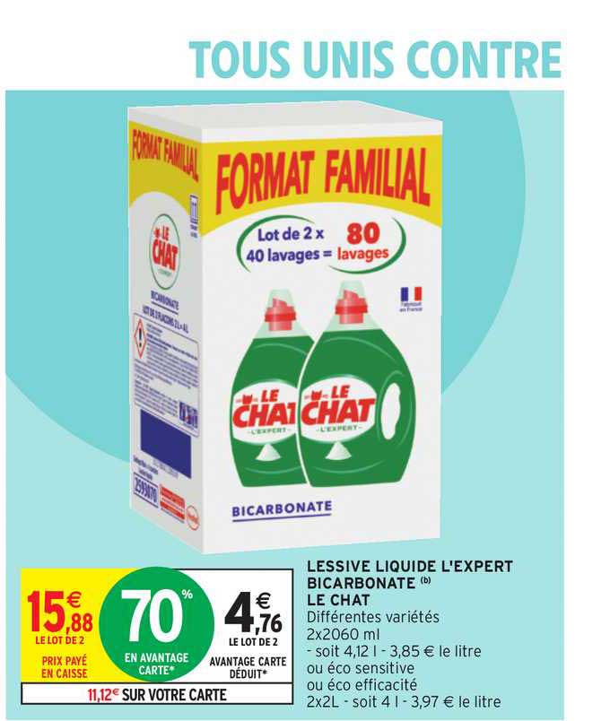 Lessive Liquide L'expert Bicarbonate Le Chat