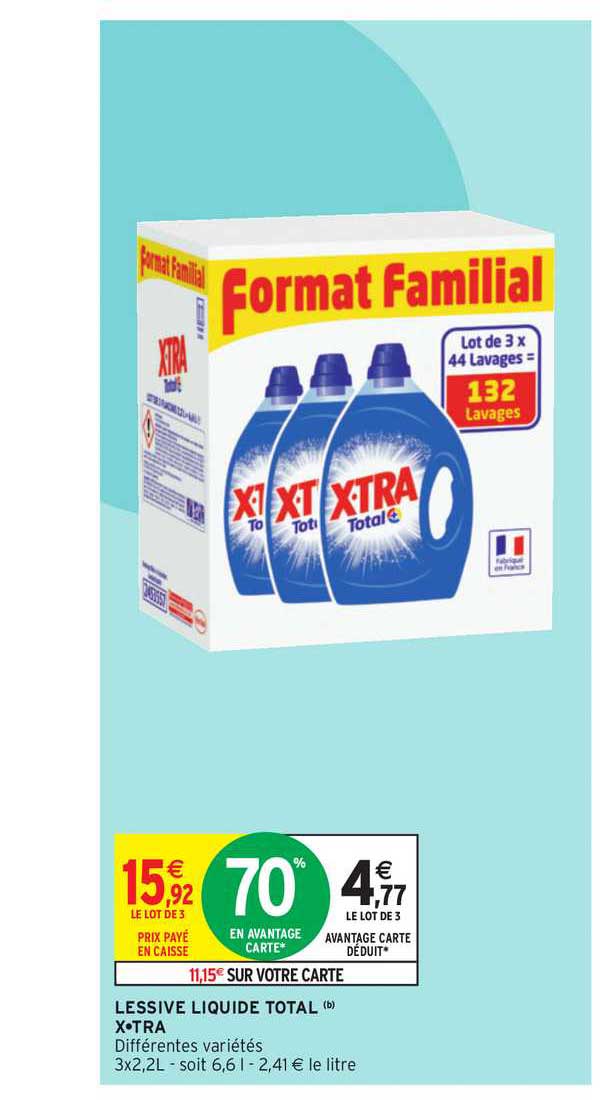 lessive liquide total x tra