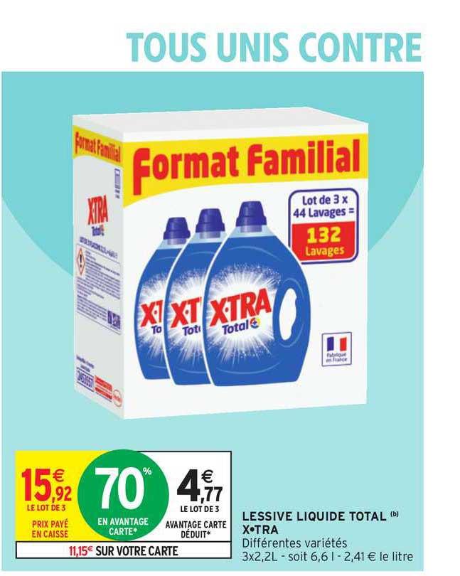 lessive liquide total x tra