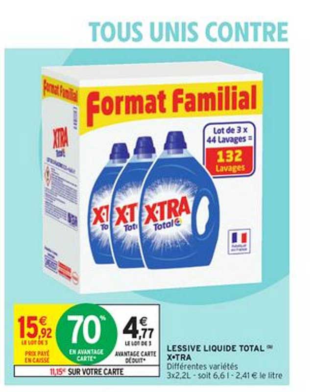 lessive liquide total x tra
