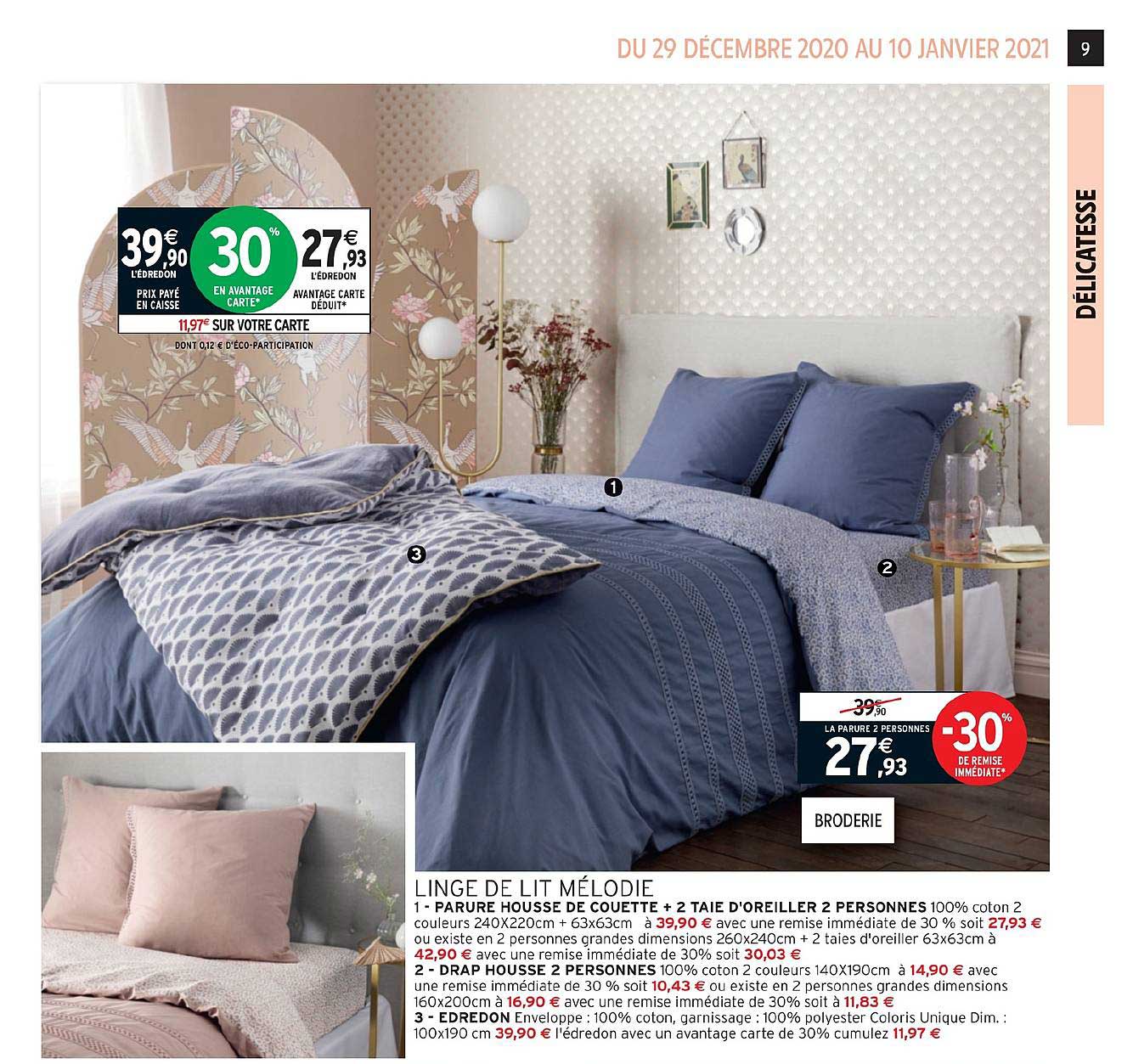 linge de lit mélodie