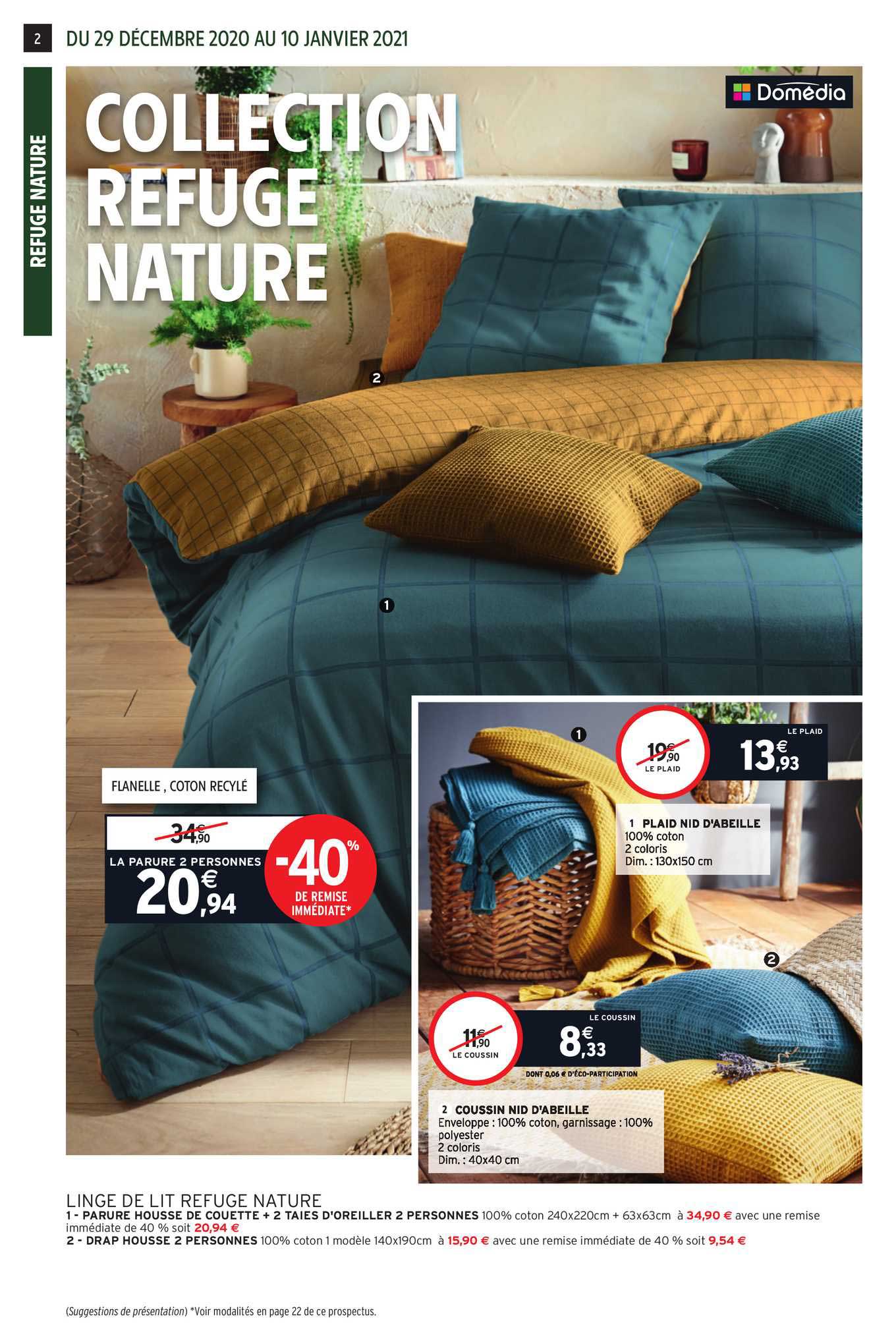 linge de lit refuge nature -40% de remise immédiate