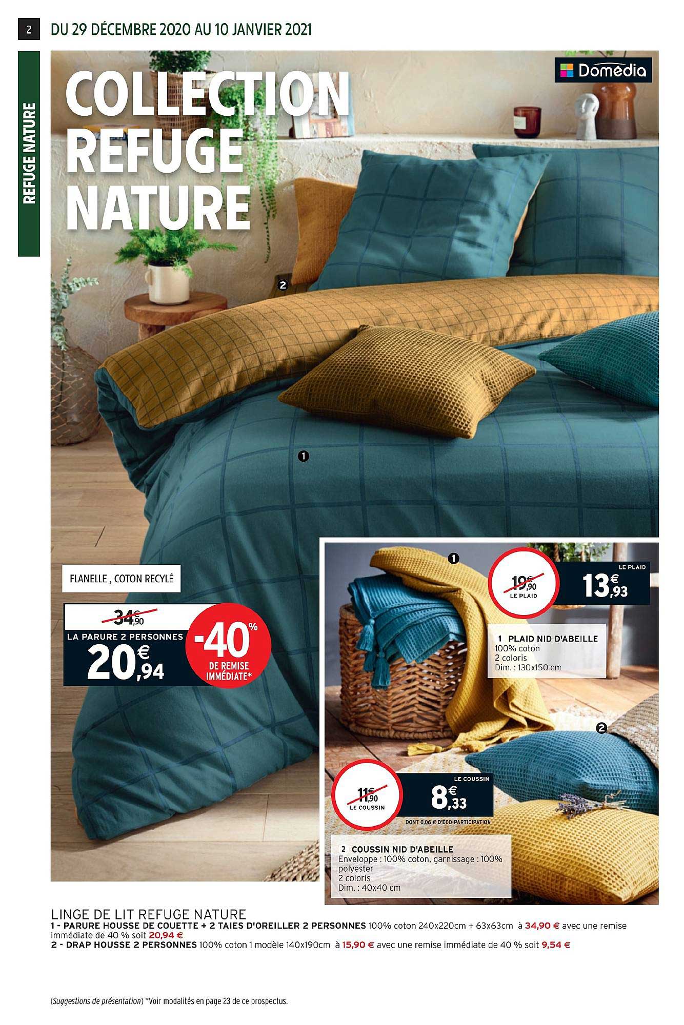 linge de lit refuge nature -40% de remise immédiate