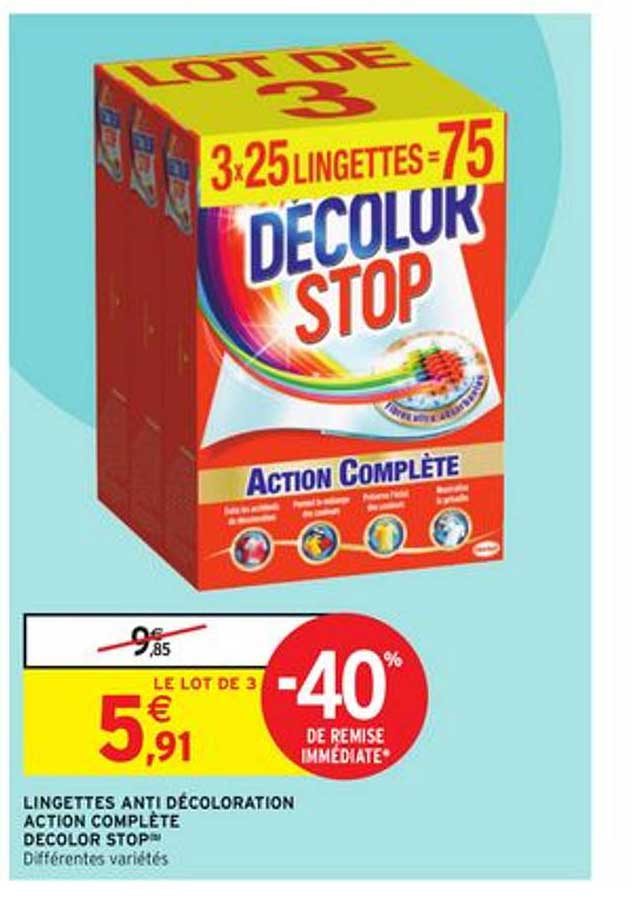 Lingettes Anti Décoloration Action Complète Decolor Stop -40% De Remise Immédiate